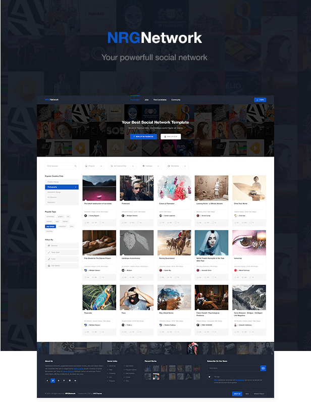 NRGnetwork   Responsive Social Network Template   Site Templates.png